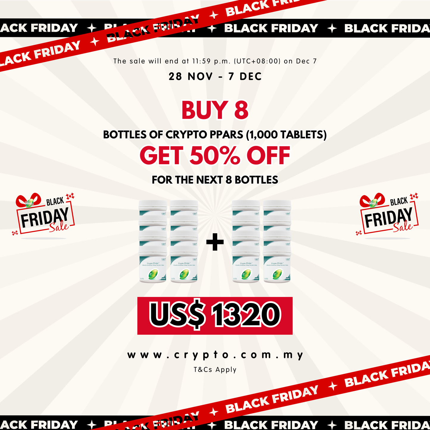 Crypto PPARs (1,000 Tablets) Exclusive Bundle: Buy 8, Get 50% OFF the Next 8!