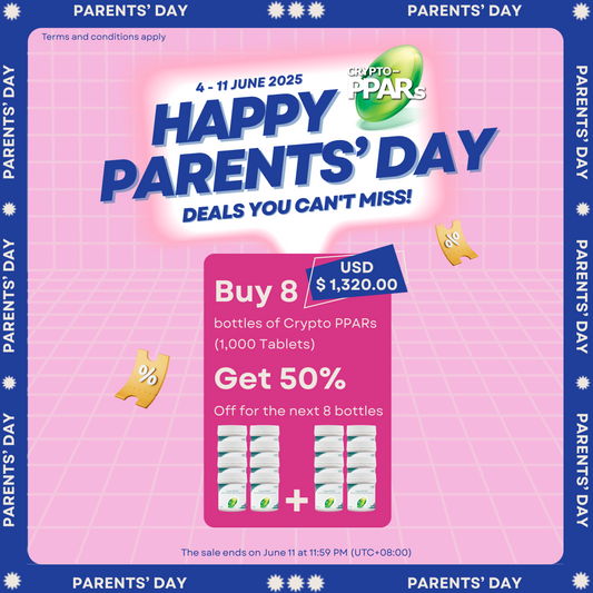 Crypto PPARs (1,000 Tablets) Bundle: Buy 8, Get 50% Off the Next 8 Bottles.